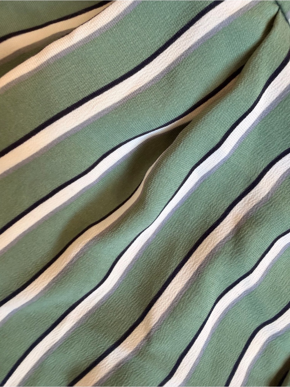 High-Waist Wide Leg Flowy Pants - Teal/White - Picture 3 of 4